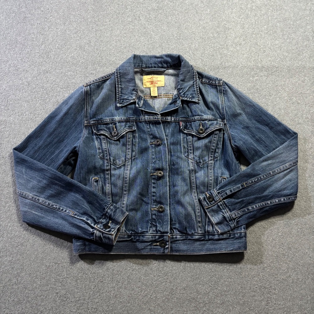 Levi's Positively Superior Trucker Denim Jacket Women's L Blue Classic Button Up